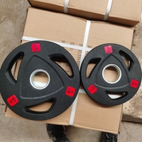 Plaques de poids en caoutchouc pour musculation, vente en gros, 25 kg, plaques de poids en caoutchouc pour haltères, plaques de poids en caoutchouc pour musculation