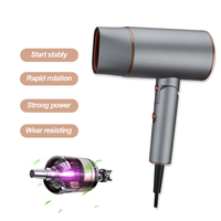 LIDOW Sèche-cheveux électrique portable pliable de haute qualité 1800-2100W, mini sèche-cheveux avec 2 réglages de température et fonction air froid