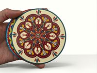 Sous-verres ronds de style bohème les plus vendus, ensemble de 8 sous-verres en céramique absorbants pour la décoration de table à la maison, pour cadeau de mariage