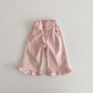 <span class=keywords><strong>Pantaloni</strong></span> per Bambine Collezione Primavera 2026 Nuovi <span class=keywords><strong>Pantaloni</strong></span> Casual <span class=keywords><strong>Neri</strong></span> Retrò con Bordi in Pizzo a Gamba Larga <span class=keywords><strong>Pantaloni</strong></span> di Tendenza per Bambine Piccole - Product Image 2
