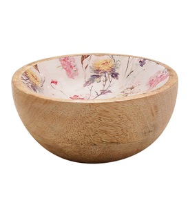 <b>Small</b> Wooden Dinner Bowl Daily <b>Table</b> Center Piece Use Food Presentation <b>Kitchen</b> Decor Salad Tossers Rustic Tableware Wooden - Product Image 1