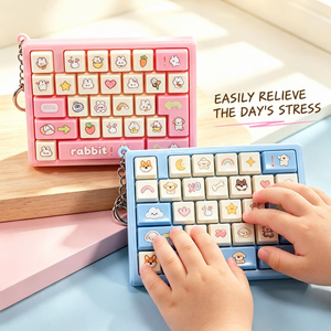 Juguete Antiestrés de Plástico, Llavero con Teclado Mecánico, Colgante para Mochila Escolar, para Niños y Niñas, Presiona las Teclas - Product Image 6