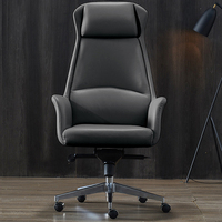 Chaise de bureau exécutive moderne, mobilier de bureau de luxe, chaise de bureau pivotante en cuir ergonomique