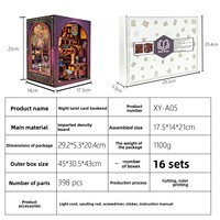 Kit DIY Book Nook - Boutique de Tarot - Puzzle en bois 3D - Scène miniature - Décoration d'étagère - Avec lumière - Cadeau pour adultes de plus de 15 ans - 17,5x14x21cm