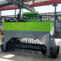 Machine de retournement de compost hydraulique à chenilles pour la gestion écologique des déchets organiques et la production d'engrais