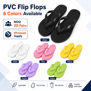 Infradito in PVC all'ingrosso, MOQ basso 20 paia, ciabatte estive casual da spiaggia, <span class=keywords><strong>sandali</strong></span> multicolore - Product Image 3
