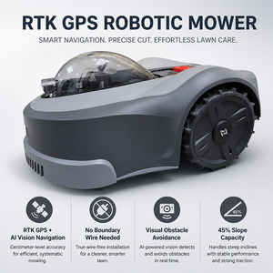 Tondeuse à gazon robotisée GPS sans fil, tondeuse robot intelligente avec évitement d'obstacles visuels, batterie au lithium 21,6 V, recharge automatique - Product Image 2