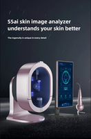 Analyseur d'image cutanée 3D professionnel AN01, écran extra large blanc de 21,5 pouces, système de diagnostic facial IA à trois caméras