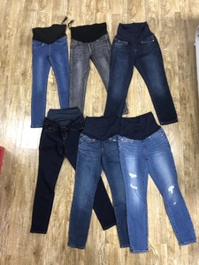 GZY Nueva Llegada Diseños Mixtos Barato Al Por Mayor Stock Lotes Moda Jeans De Maternidad - Product Image 2