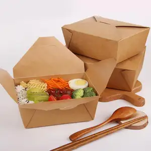 Картонная коробка для еды, бумажный Ланч-бокс для фаст-фуда