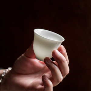 Dehua White Porcelain Master Cup Single <b>Tea</b> Cup Kung Fu <b>Tea</b> <b>Set</b> Ceramic Tasting Cup Aroma Cup Pu'er <b>Tea</b> Cup - Product Image 2