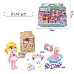 Kitchen Playset For Kids With <b>Doll</b> And <b>Accessories</b> 34Cm X 27.5Cm Mini Kitchen Toy Set For Pretend Play - Product Image 2