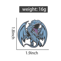 Broches en émail Dragon Blanc aux Yeux Bleus, Personnages d'Anime Personnalisés, Badges de Revers, Bijoux Animaux de Dessin Animé, Cadeau pour Enfants et Amis