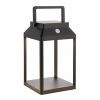 Table de jardin extérieure en aluminium moulé sous pression, étanche IP54, à intensité variable, avec éclairage LED solaire 3500K blanc chaud, 360 LED