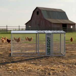 Jaula para Pollos de Acero Galvanizado Gris de 79.9x38.6x35.4 Pulgadas con Techo, Modelo D0100H7U8RT - Product Image 2