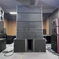 Altavoces de matriz de línea WPL duales de 12 pulgadas y 3 vías, equipo de sonido de audio profesional para exteriores, altavoz de sonido de Carcasa de madera