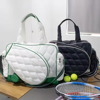 Sac de raquette de pickleball de luxe matelassé et pliable pour femme, sac à dos de tennis élégant, sac de sport portable pour raquette
