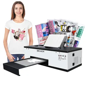 Impressora ideal para camisetas e bonés de negócios, camiseta A3 ideal para animais de estimação, filme de transferência de calor, impressão em Dtf, tecido ideal para lojas DIY