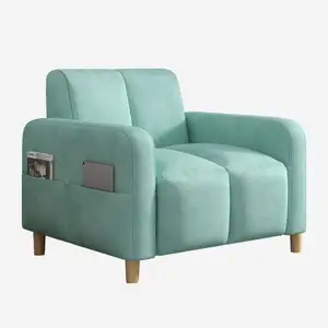 Sofa Kulit Mint Hijau Modern, Set Furnitur dan Sofa dengan Fungsi Penyimpanan