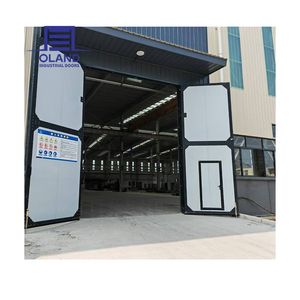 Puerta plegable de panel sándwich: <span class=keywords><strong>puertas</strong></span> plegables de acero industriales deslizantes con <span class=keywords><strong>mecanismo</strong></span> giratorio <span class=keywords><strong>para</strong></span> operaciones de almacén - Product Image 1