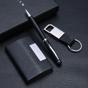 Juego de regalo de llavero con bolígrafo para firmar, juego de estuche para tarjetas de negocios, actividades de la empresa Premium para empleados - Product Image 4