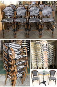 Silla de Jardín de Aluminio Fundido Colorida al por Mayor para Bodas y Decoración de Jardín, Silla de Café con Respaldo Alto - Product Image 4