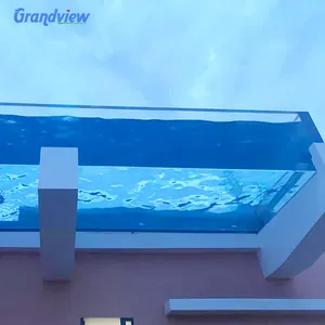 Ventana de piscina de acrílico al aire libre Panel de plexiglás lateral inferior transparente Acrílico para piscinas