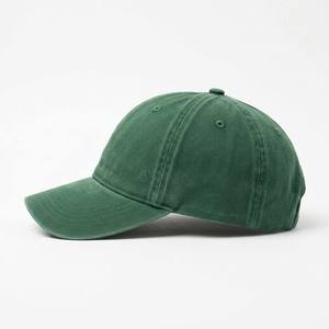Casquette de baseball 6 panneaux vert forêt premium, logo de marque personnalisé, en coton lavé, casquette de papa, chapeau de soleil sport de haute qualité, fournisseur en gros - Product Image 2