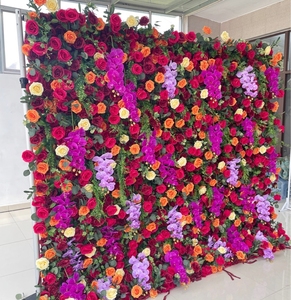 Bride to be Party Decoraciones Roll Up Flower Wall Backdrop 8x8 Flower Walls Purple 360 Photo Booth Background <span class=keywords><strong>para</strong></span> eventos - Product Image 6