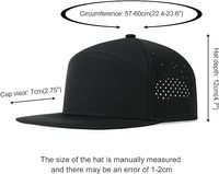 Gorra de Béisbol Personalizada de 6 Paneles con Logotipo Bordado en 3D, Parche de Goma, Impermeable, con Orificios Cortados con Láser, Deportiva, de Golf, Perforada, con Cierre a Presión