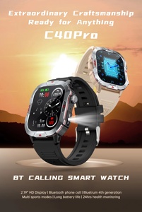 New C40 Pro Full Touch Screen Waterproof BT Call Fitness Tracker Outdoor LED Flashlight Smartwatch <b>Bracelet</b> C40pro - Product Image 4