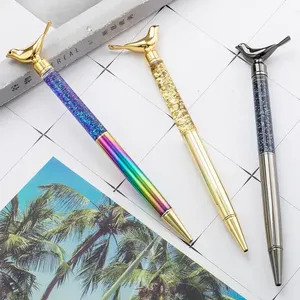 Luxury Gold Foil <b>Ballpoint</b> <b>Pen</b> with Bird Top, Elegant Decorative Metal <b>Pen</b> for Gifts, Office & Stationery - Product Image 6