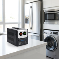 Stabilisateur de tension AVR FVR-1000 durable 120V, entrée 90-150V avec 2 prises universelles pour appareils électroménagers et équipements électroniques