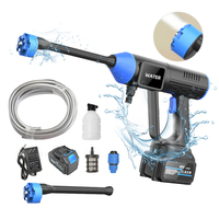 Lave-voiture haute pression sans fil pistolet à eau à jet électrique Mini Portable 21V batterie pistolet de lavage de voiture Machine laveuse de voiture à domicile