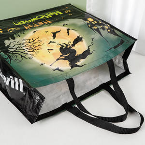 Annonce d'impression personnalisée Sac fourre-tout de grande capacité de conception étanche Sac cadeau <span class=keywords><strong>shopping</strong></span> laminé tissé en PP - Product Image 4