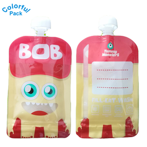 Papel de aluminio de grado alimenticio libre de BPA, jugo de fruta para bebé, yogur, paquete Doypack para comida de bebé, bolsa de boquilla para bebidas líquidas - Product Image 4
