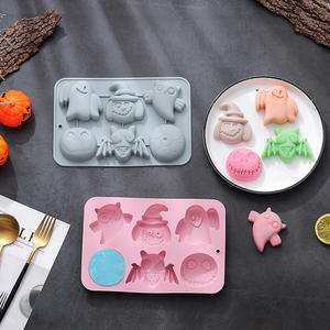 Hot Sale Customized 6 Holes Originality Halloween Themed <b>Silicone</b> Mold Kitchen <b>Baking</b> Tool Chocolate Biscuit Cookie <b>Baking</b> <b>Tray</b> - Product Image 1