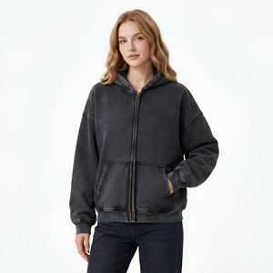 Sweat à capuche unisexe tendance, 100% coton, doublé, anti-boulochage, écologique, respirant, coupe ample, avec poches - Product Image 2
