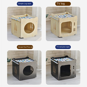 Nhà Cho Thú Cưng Bằng Gỗ NƠI ẨN NÁU Thỏ Có Võng Xếp Chồng Lên Nhau Phòng Hình Khối Mèo Thỏ Kết Hợp Leo Trèo - Product Image 6