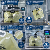 Sac de stockage d'eau pour le camping en plastique, directement de l'usine, avec robinet et grand bouchon à vis