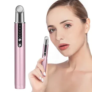 Home Use Red Led Light Therapy Anti Aging Vibration Massager Pen Dark Circle Removal Device Eye Beauty Instrument
