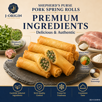 Rollitos de cerdo con carne de oveja congelada, Dim Sum chino OEM, opción vegetariana, venta al por mayor para restaurantes, distribuidores, marca privada