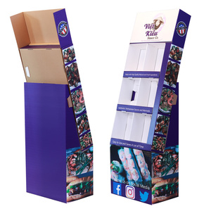 Estante de cartón de papel ecológico portátil personalizado soporte de exhibición de <span class=keywords><strong>camiseta</strong></span> giratorio plegable moderno para ropa de tienda minorista - Product Image 2