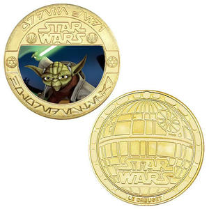 Moneda Conmemorativa Metálica con Temática de Películas Americanas, Moneda de Oro de Doble Cara de la Guerra de los Clones, Colección Black Warrior, Gran Venta - Product Image 4
