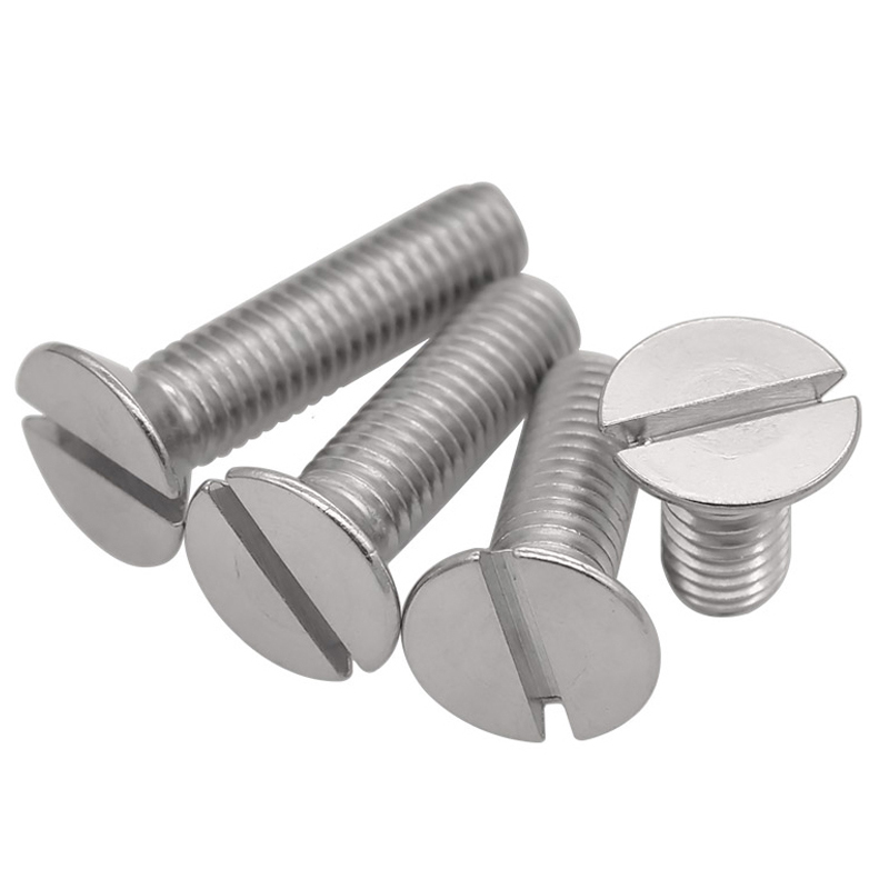 M3*12mm Stainless Steel A2-70 SS304 Slotted Countersunk Head Screws
