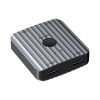 Conmutador USB-C Bidireccional 2 en 1, Salida de Video 8K, Transferencia de Datos de 10 Gbps, Carga Rápida PD de 100 W, Selector de 2 Puertos Tipo C