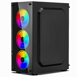 Vỏ máy tính SNOWMAN Mid Tower <span class=keywords><strong>ATX</strong></span> dành cho chơi game với luồng khí cao, mặt trước/bên hông bằng kính cường lực đục lỗ - Product Image 4