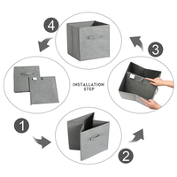Prix bas pratique pliable ménage Non tissé tissu Cubes vêtements boîtes de rangement pour organisateur à la maison