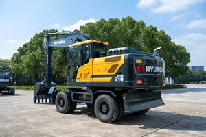 Nouvelles excavatrices sur pneus Hyundai HW210 de 21 tonnes, machines de terrassement hydrauliques, nouvelles excavatrices sur pneus Hyundai HW210 - Product Image 3