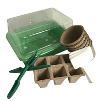 Kit de plateau de démarrage de graines avec Pots de plantes en papier biodégradable étiquettes de jardin de pépinière pour plantes de démarrage et légumes